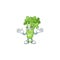 Cool Grinning of celery plant mascot cartoon style