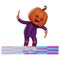A Cool Halloween Scarecrow 3D Cartoon Picture showing a breakdance style