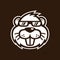 Cool hipster beaver wear eyeglasses