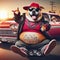 cool hispanic gangster plus size dog drive drive lowrider retro car anthropomorphic funny character