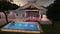 COOL HOUSE 3D RENDERING FRONT VIEW WITH POOL