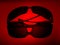 Cool image! Red retro sunglasses.
