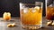 Cool Indulgence A Captivating Photograph of Ice Cubes for National Whiskey Sour Day.AI Generated