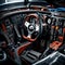 Cool interior of a racing car - ai generated image