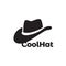 Cool isolated round hat logo design, vector graphic symbol icon illustration creative idea