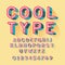 Cool isometric font, alphabet letters and numbers