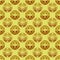 Cool lace yellow brown blossom pattern