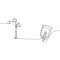 cool lamp and triple lamp continuous line Musical Instruments All in One Icons Black & White Color Flat Design Freehand Set