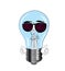 Cool light bulb cartoon