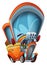 Cool looking cartoon hod rod isolated illustration