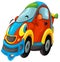 Cool looking cartoon sports car isolated illustration