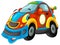 Cool looking cartoon sports car isolated illustration