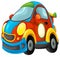 Cool looking cartoon sports car isolated illustration