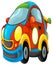 Cool looking cartoon sports car isolated illustration