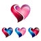 Cool Luxury 3D Heart Care Clinic Logo Icon