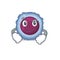 Cool lymphocyte cell mascot character with Smirking face