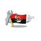 Cool Mechanic flag angola Scroll cartoon character design