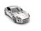 Cool metallic silver luxury sport car