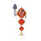 Cool Miner lampion chinese lantern of cartoon mascot style