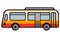 Cool modern flat design public transport. city bus,Take public transportation concept icon