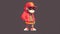 Cool monkey in sunglasses and hat, generative AI.