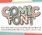 Cool multicolored comic font, comics book page