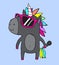 Cool musical Unicorn wearing sunglasses