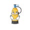 Cool oxygen cylinder mascot character with Smirking face