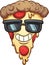 Cool pizza wearing sunglasses