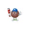 Cool Plumber chocolate ball on mascot picture style