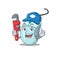 Cool Plumber computer mouse on mascot picture style