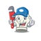 Cool Plumber cook hat on mascot picture style