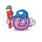 Cool Plumber eosinophil cell on mascot picture style
