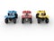 Cool quad bikes - top back view - primary colors