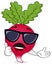 Cool Radish with Sunglasses & Mustache