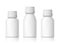 Cool Realistic White plastic bottle. Product Packing Cosmetic, medicine. Various fluids Vector Illustration