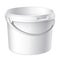 Cool Realistic White plastic bucket. Vector