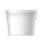 Cool Realistic White plastic bucket. Vector