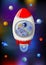 Cool Red White Rocket In Galaxy Space With Planets Cartoon