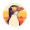 Cool Royal Penguin In Sunglasses At Sunset