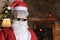 Cool Santa Claus wearing funky sunglasses