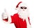 Cool Santa with sunglasses giving a thumb up