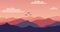 Cool scenery parallax animation video with pink color concept