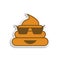 cool shit colored emoji sticker icon. Element of emoji for mobile concept and web apps illustration