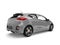 Cool silver metallic electric car - rear view