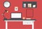 Cool simple Office Desk red