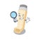 Cool and Smart asthma inhaler Detective cartoon mascot style