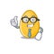 Cool and smart Businessman golden egg wearing glasses