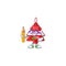 Cool smart Student christmas best price tag character holding pencil