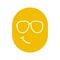 Cool smile glyph color icon